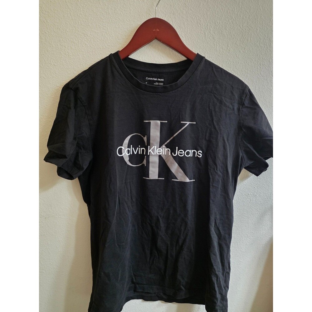 Calvin Klein Monologo Cotton‎ T-Shirt Black Size Medium